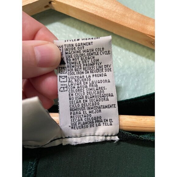 Vintage Studio Edge Women's Dark Green Emerald Velvet Dress with Pockets Size 10 - Picture 6 of 7